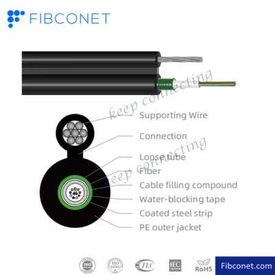 Outdoor 2-24 Core Self-Supporting Fiber Gyxtc8s Cable Figure 8 Central Loose Tube Cable