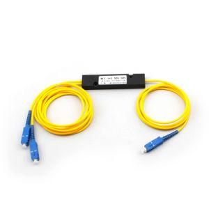 China Fiber Optic Splitter Sc Upc Connector Single Mode 2 in 1 Fbt Fiber Optic Splitter 1X2