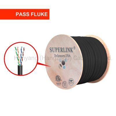 Superlink Hy5012 FTP Cat5e LAN Cable with Steel Messenger Outdoor 305m Wooden Reel