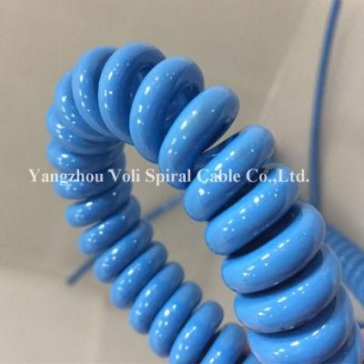 Flexible Tpee PUR Coiled Wire Spiral Cable Spring Cables Electric Cable