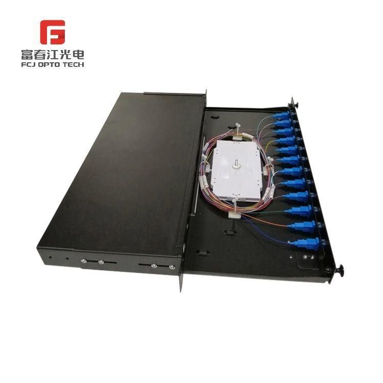 Optical Fiber 4X24f 19" Fiber Optic Patch Panel Rack Mount 1u 96 Fibers MTP/MPO Cassette High Density