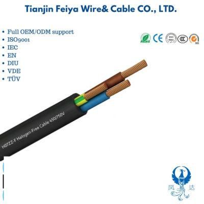 H07rn-F 450/750V Halogen-Free H07zz-F 3 Core 4mm Flexible Rubber Insulated Control and Power Copper Control Electric Coaxial Wire Cable