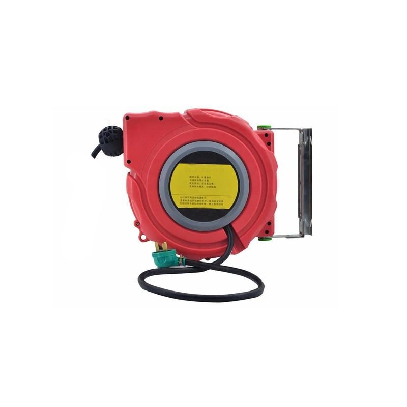 30m Retraccable Reel with UK Plug Retractable Extension Cord Reel with 3 Core 1.5sq Cord