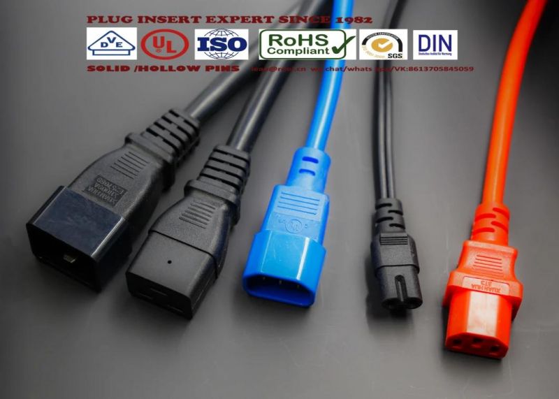 Power Cords Sets IEC 60320 C13 Angled VDE H05VV-F 3X0.75 3X1.0 3X1.5