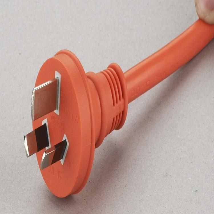 SAA Approved Australian Orange Extension Cord with 15A Power Cord and 250V Socket