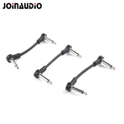 6.35mm Mono Ts Right Angle Plug Guitar Instrument Audio Patch Cable for Pedalboard Effects