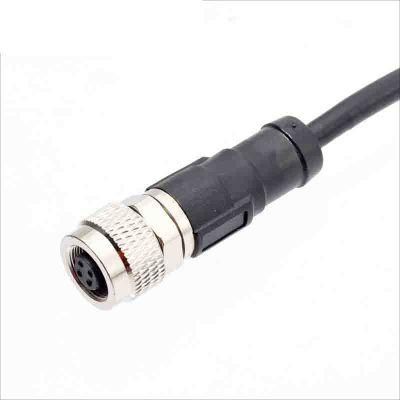 IP67 Waterproof M12 Aviation Connector Male to Female Extension Cable Assembly