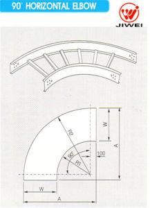 Cable Ladder Fittings of 90 Dgree Horizontal Elbow