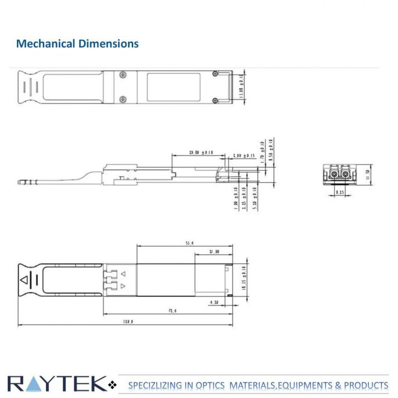 Qsfp+ Lr4 10km Optical Transceiver with Full Real-Time Digital Diagnostic Monitoring