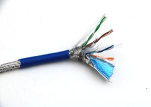 SFTP CAT6 in LSZH 24AWG CCA Shielded Line with Ripcord 0.58mm