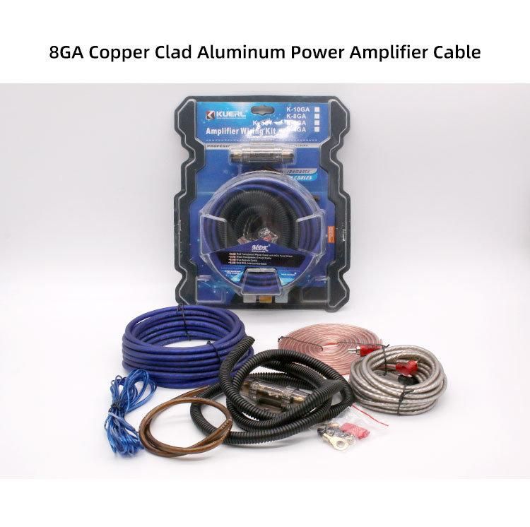 8ga Car Power Amplifier Cable, Copper Clad Aluminum Wire Core Car Audio Wire