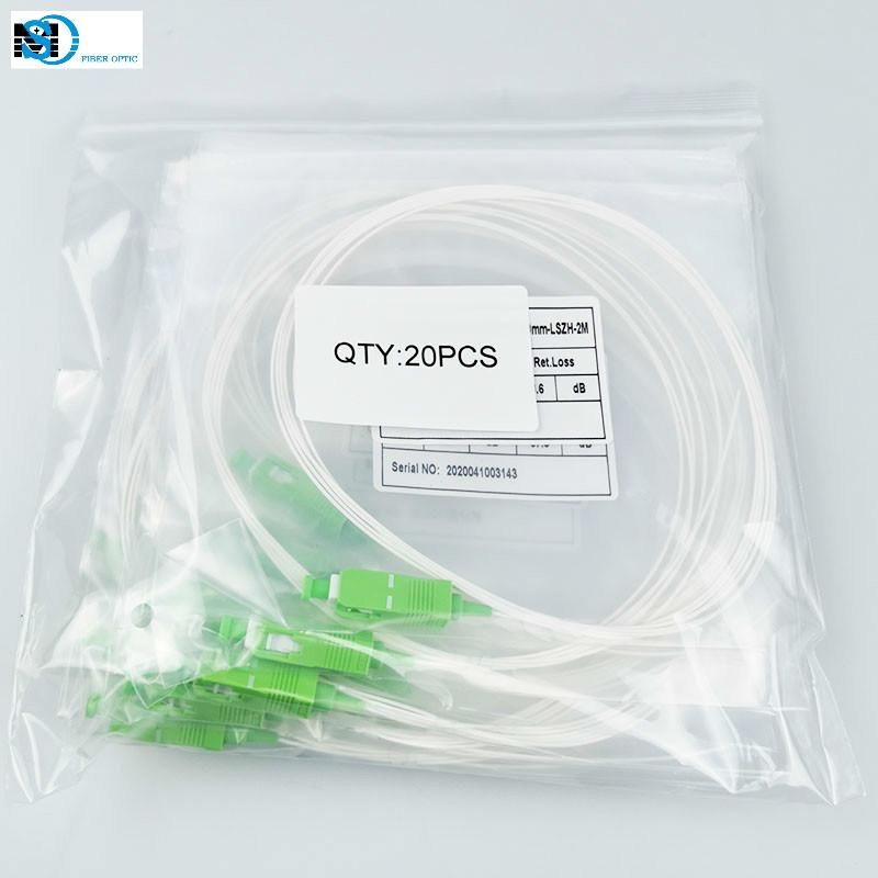 LSZH Fiber Optic Sc/APC Pigtail with White Color