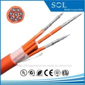 75ohm Communication 8 Cores Quad Coaxial Cable (orange)