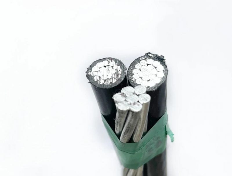 Low Voltage Aluminum ABC Cable with XLPE Insulated Aluminum Alloy AAAC Messenger Conductor