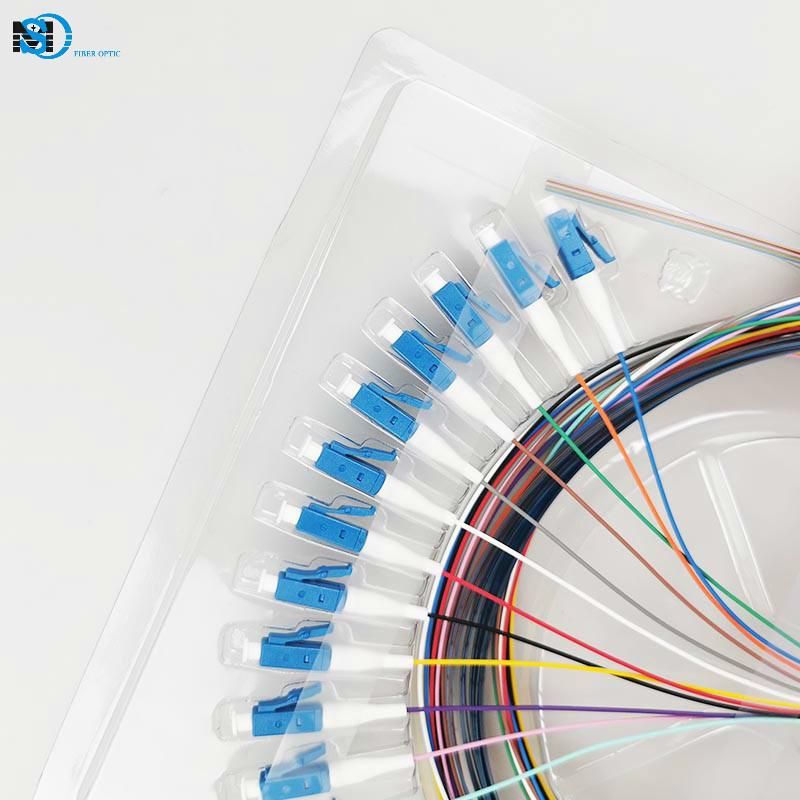 Factory Price 12 Cores Sc LC FC St Color Coded Fiber Optic Pigtail