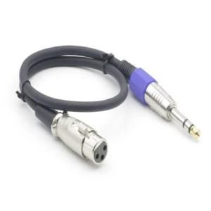 Zinc Alloy Female XLR to Trs Male Microphone Cable