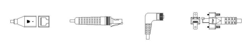 9 Pin Solder Typer D-SUB to RJ45 8p6c Modular Plug Net Cable