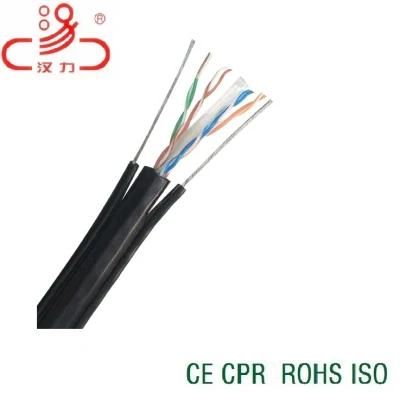 Outdoor Network Cable STP CAT6 with Messenger
