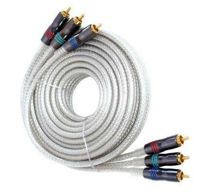Audio Cable 3RCA to 3RCA Plug Full Metal Gold