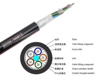 Aluminum Tape Armored Flame Retardant Jacket 2-144 Core Gytza Fiber Optic Cable Heat Sensitive Optical Cable