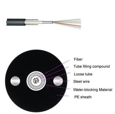 Self-Support 2 Core 4 Core 6core Singlemode Waterproof Protection Non-Armored Cable GYXY Fiber Cable of Fuchunjiang