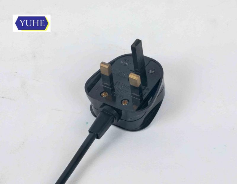 Reach British Standrad 2 Core 3 Pin Plug Rubber Copper 0.75mm 1.0mm 1.25mm 1.5mm Cable Copper End