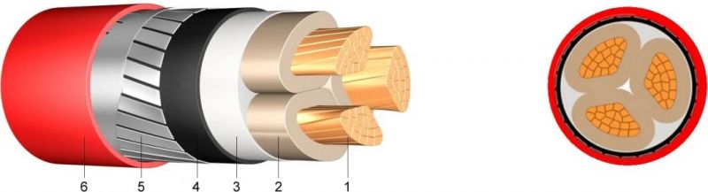Medium Voltage Power Cable 15kv 3 Core Swa