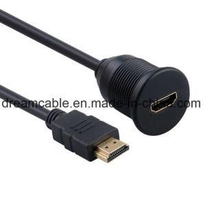 1m Black Car Dashboard Flush HDMI Cable Male to Female