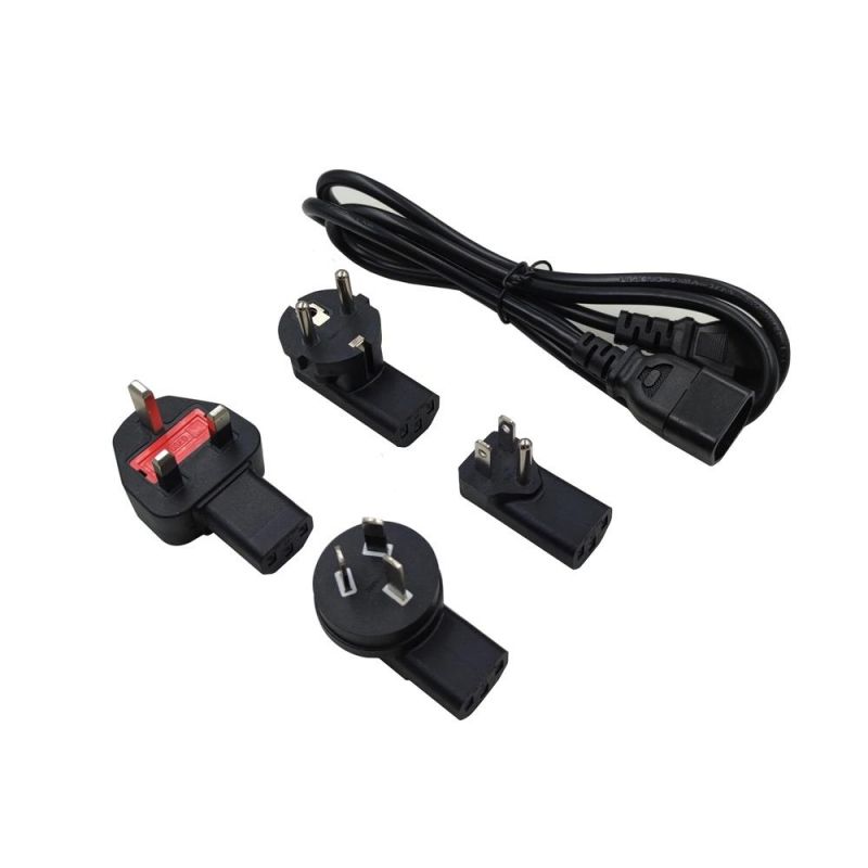 Factory Price UL 1M 1.5M 2M 3M 5M 18AWG 16AWG 20AWG IEC 60320 C5 C6 C7 C8 C13 C14 Extension Cable AC Power Cord with UK EU AU US Schuko Australian American Plug