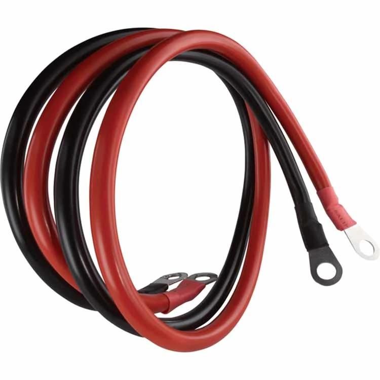 Customized 2-12AWG Solar Power Inverter Battery Cable with O Ring Terminal