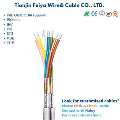 PVC Liycy PUR Jacket Liycy 4*0.2mm2 High Strength Flexible Rubber Copper Electric Wire Robot Servo Cable