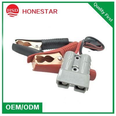Power Jumper Cables 50A Anderson to Alligator Clip Cable Plug Connector