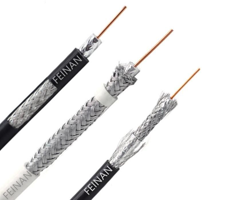 Low Return Loss Rg59 RG6 Coaxial Cable with 2c Power for CCTV Security Camera