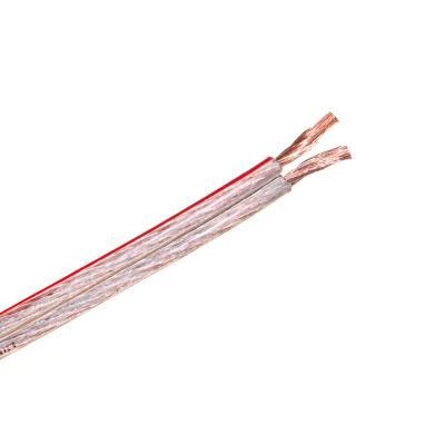 Red/Black/White/R&B High Customizable Specification Transparent PVC Flat Speaker Cable