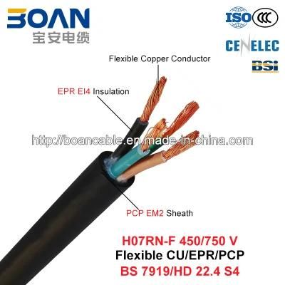 H07rn-F, Rubber Cable, 450/750 V, Flexible Cu/Epr/Pcp (BS 7919/HD 22.4 S4)