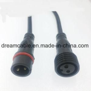 1.2m Black 2pin DIN LED Waterproof Cable IP66