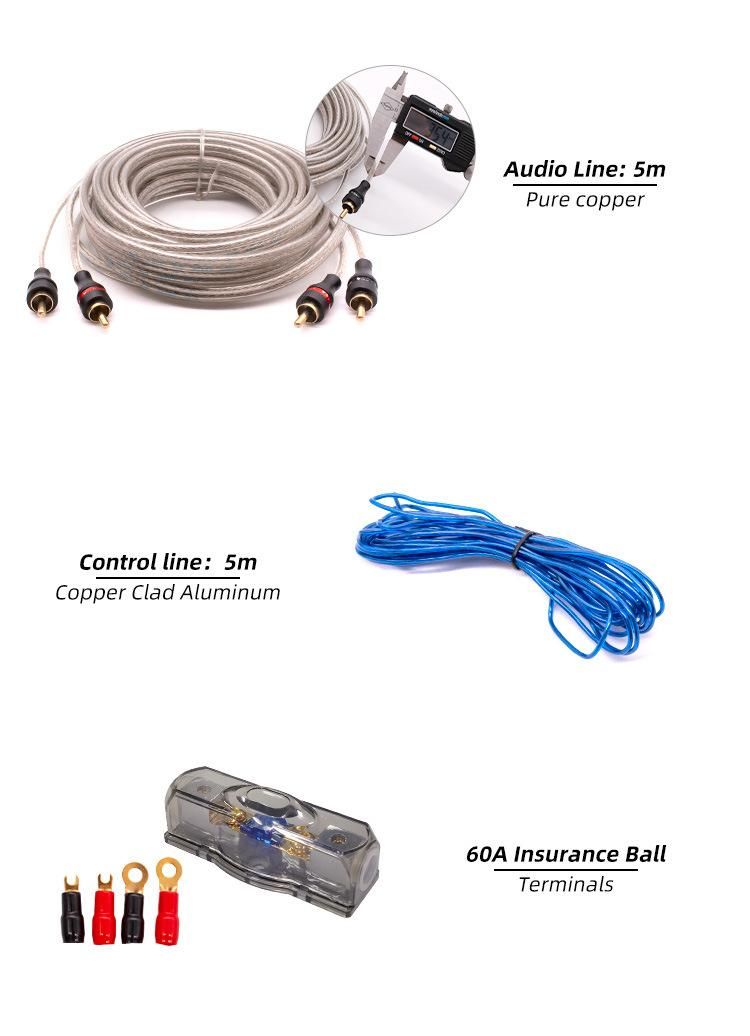 Factory Wholesale 2ga Copper-Clad Aluminum Material Power Amplifier Cable High-Power Car Audio Copper-Clad Aluminum Wire