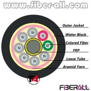 96 Cores Non-Metallic GYFTY Outdoor Fiber Optic Cable with FRP