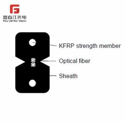 GJXFH G657A Fiber Optic 1 2 4 Core Outdoor Drop Cable FTTH Drop Cable