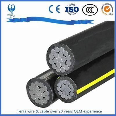 Duplex Triplex Twisted Aluminum Conductor XLPE Insulated Overhead Aerial Bundled ABC Cable