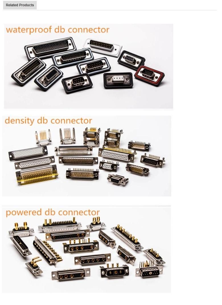 Right Angled Female D Sub Connector 50 Pin for PCB