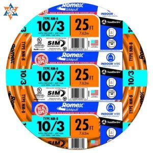 AWG 10/3 25FT Electrical Romex America Wire and Cable