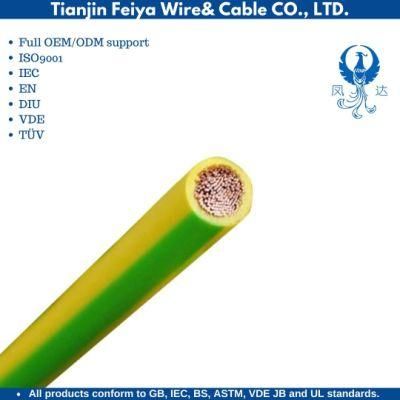 PVC H05vvf Earth Wire PVC Insulation Power Copper 35mm 50 Sq mm Yellow and Green Cable Coaxial Cable Power Wiring Harness