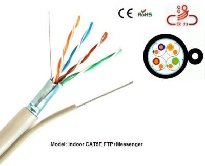 FTP Cat5e LAN Cable 4pair 24AWG Bare Copper Messenger Cat5e