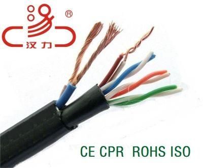 Network Cable &amp; Communication Cable Cat5e 4pair Add 2c Power Wire