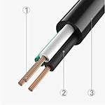 3pin Flat Plug to 3pin Flat Jack Power Cord Australian Type