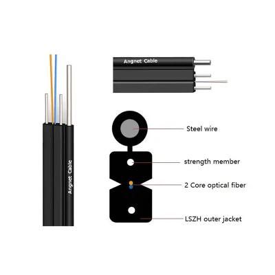 Self Supporting Aerial Fiber Optic Cable 1/2/4core FTTH Drop Cable