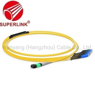 Customized 8-144 Fibers MTP 12 OS2 Single Mode Elite Breakout Cable Yellow