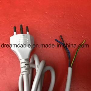 1.2m White Sev 3pin Swiss AC Power Cord