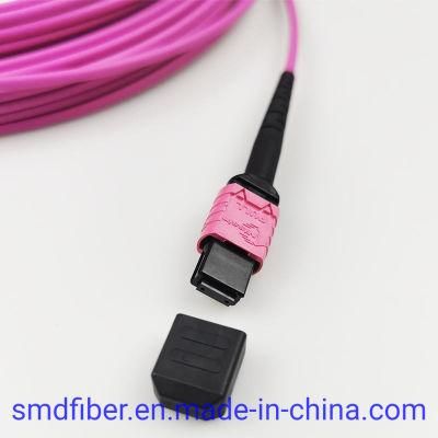 Multimode Fiber Optic Patch Cord MPO Om4 Fiber Optic Patch Cord Cable Type B